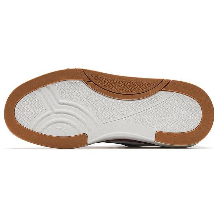 new Anta Street Play LITE Slip Resistant Shock Absorbers Low Top Skateboard Shoes Women's Red White