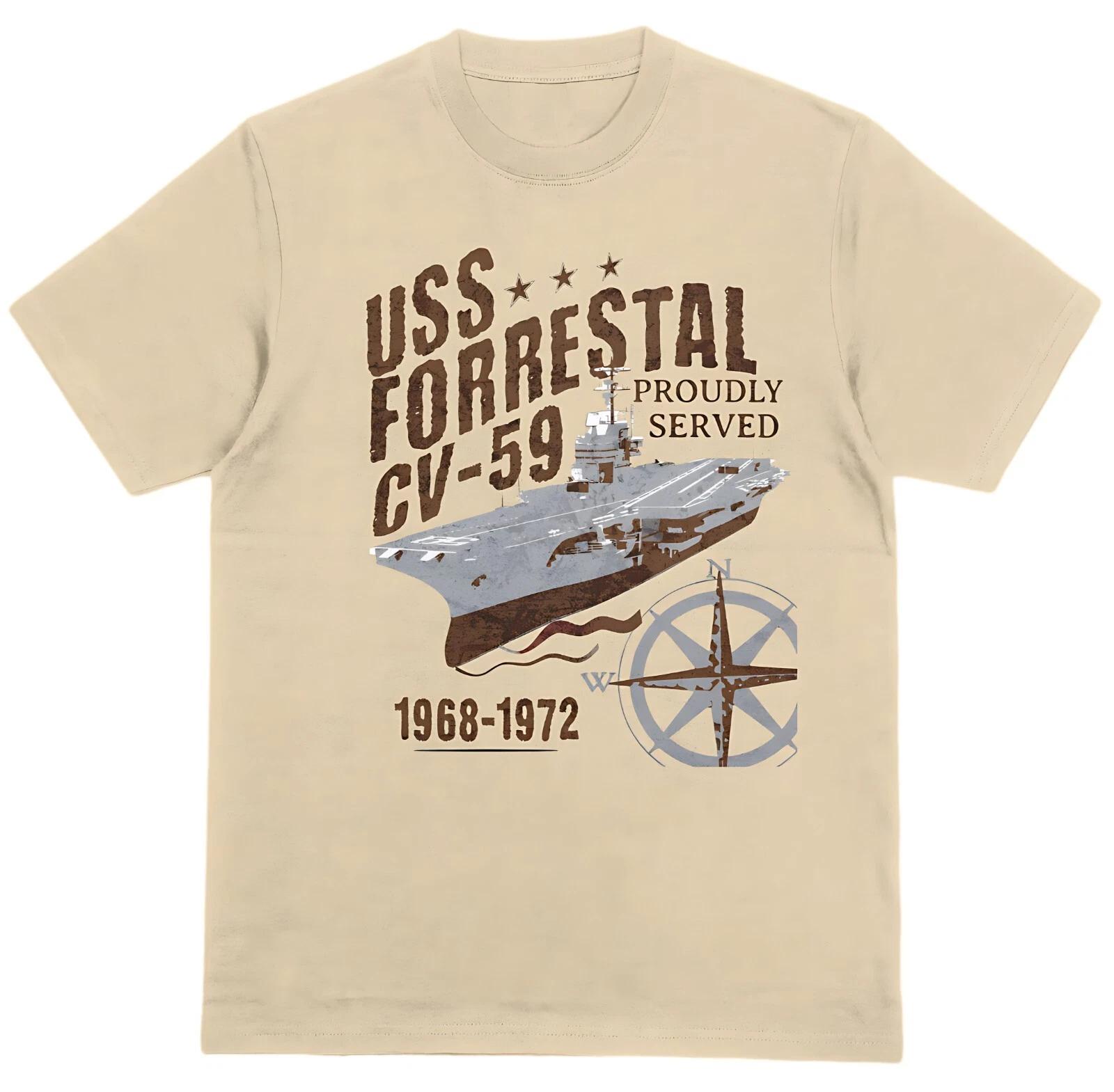 USS Forrestal CV-59 Retired Veteran T-shirt Unisex U.S. Navy XL