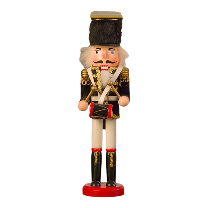 Weihnachts-Nussknacker Ornament Kleiner Holzsoldat Weihnachtsdekorationen Nussknacker Figur Ornament für Tisch Regal