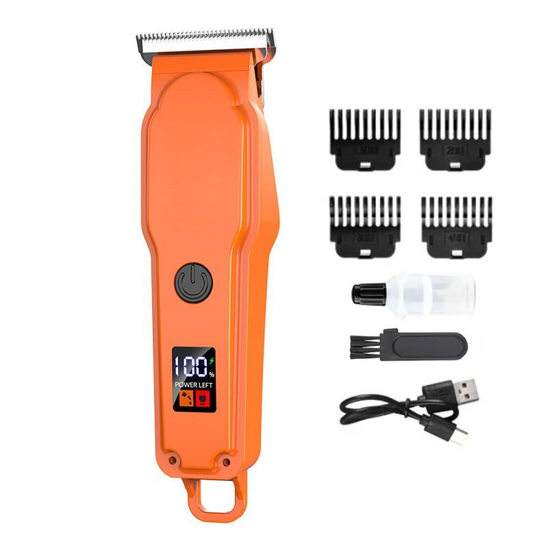 Wireless Digital Display Hair Clipper - Rechargeable Electric Barber Tool for Salon & Home Use