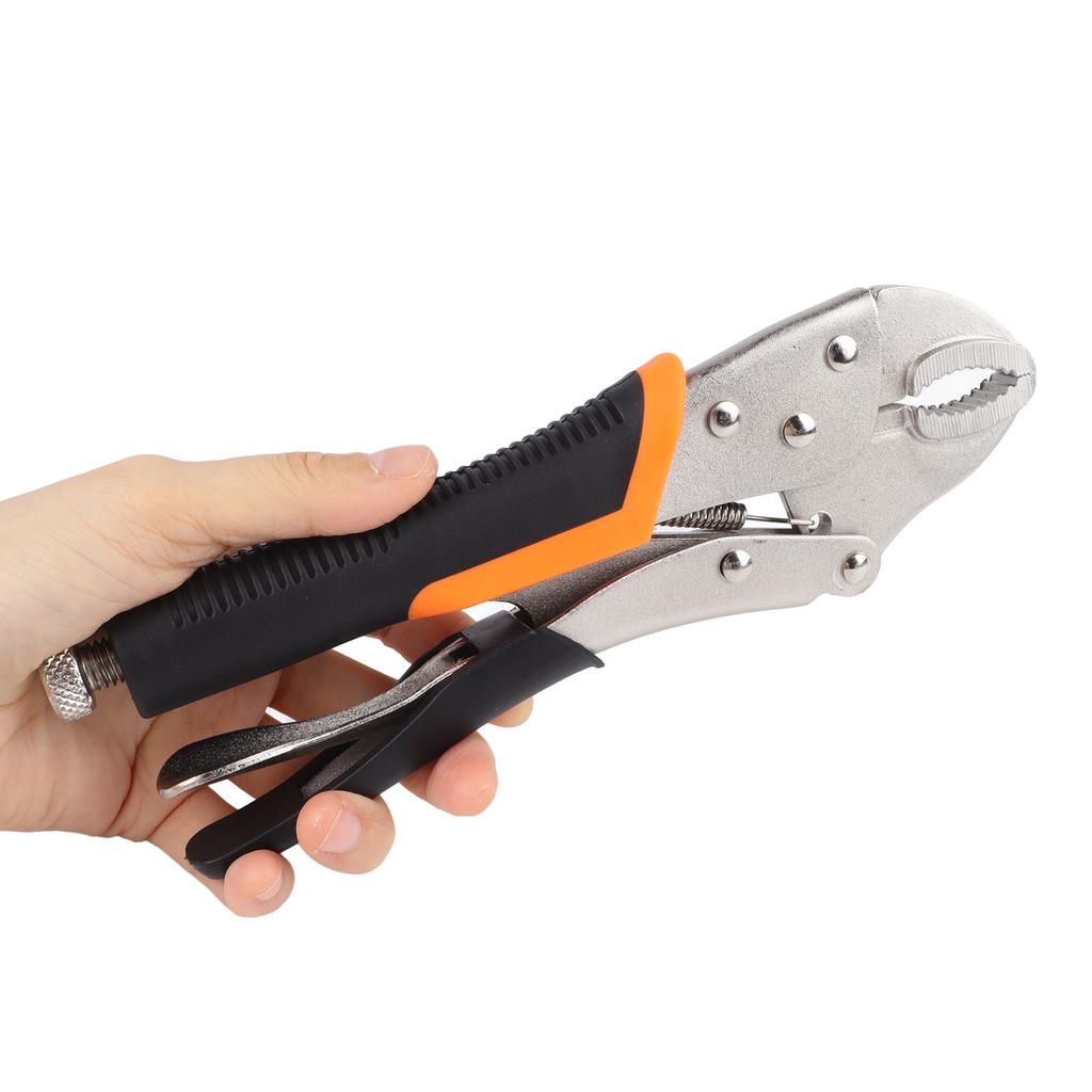 10in Pressure Pliers Pressure Adjustable Multi Function Plastic Handle Locking Pliers for