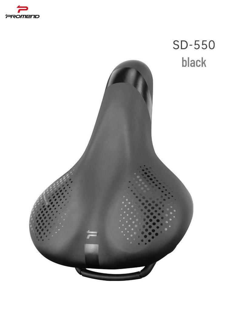 Comfort Plus Mountain Bike Saddle: Wide, Thickened with Handle and Groove