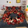 Kemila 3D Bedding Set Christmas Elk Pattern Duvet Cover Comforter Bed Linen Single Twin Full Queen Size Kids Girl Boys Gift Home Decor