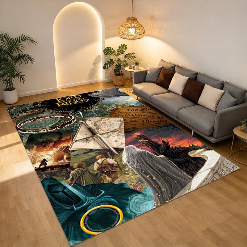 Lord Rings Living Room Nonslip Area Rug Soft Carpet For Bedroom Game Playroom Sofa Office Home Decor Doormat Christmas Gift C1029