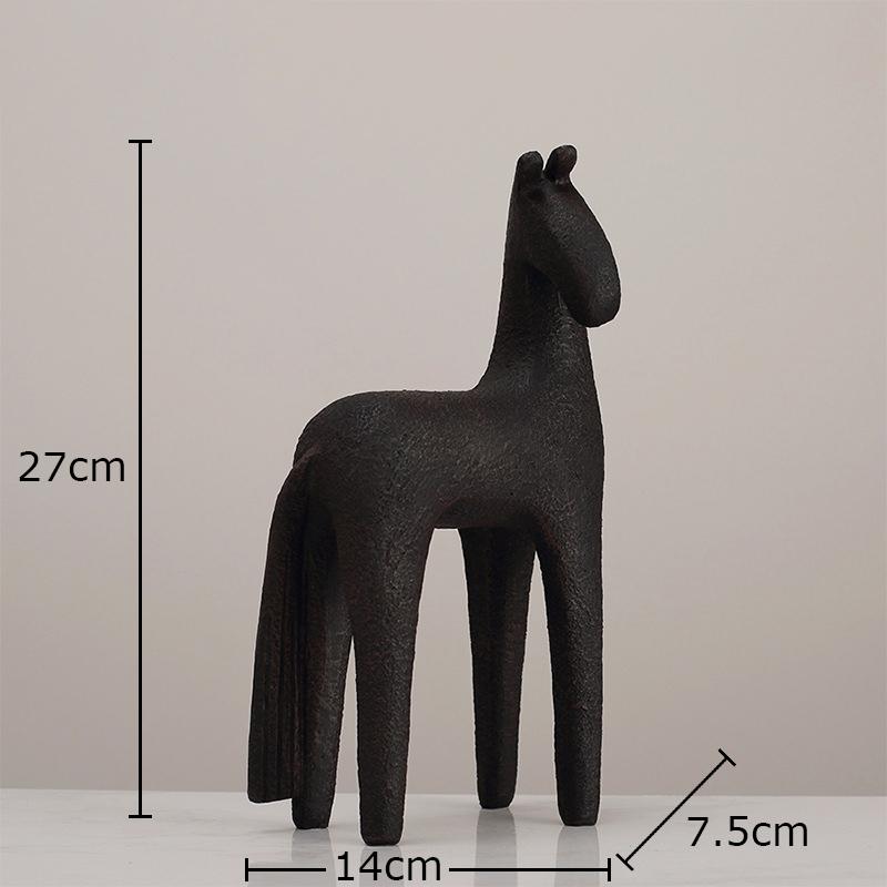 

Abstract Mosaic Horse Statue Desk Decoration Minimalism Horse Ornaments Creative Animal Resin Sculpture Room Aesthetic Decor чорний