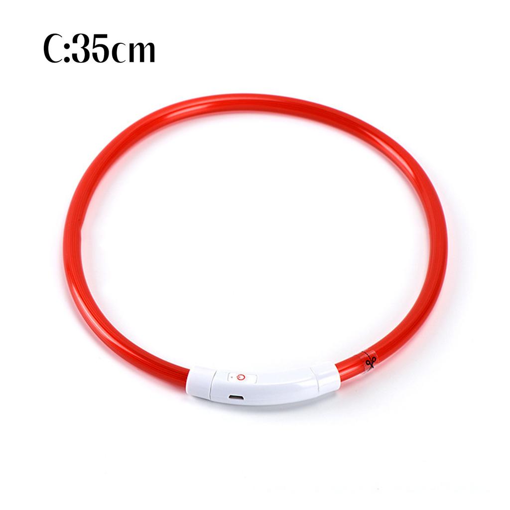 Pet Dog LED Luminous Dog Collar Usb Rechargeable 35cm Anti-lost Dog Collar Luminous Safety Cat And Dog Collar Pet Accessories
