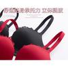 Damen Roter Push-Up-BH Mit Spitzenbesatz Und Schleifen-Detail Bequeme Dessous