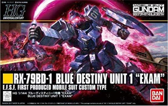 HGUC Mobile Suit Gundam Gaiden Sengen no Blue Blue Destiny Einheit 01 Maßstab Plastikmodell "EXAM" 1/144 farbcodiert