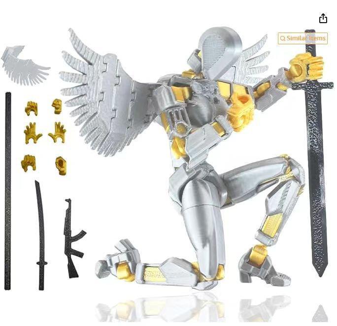 3D Printed 13-Joint Movable Mannequin Doll - DIY Full Body Decompression Ornament Figurine