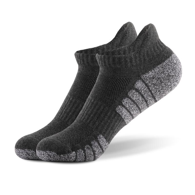 Anti-Slip Sweat-Absorbent Breathable Cotton Ankle Sports Socks - Thickened Terry Bottom