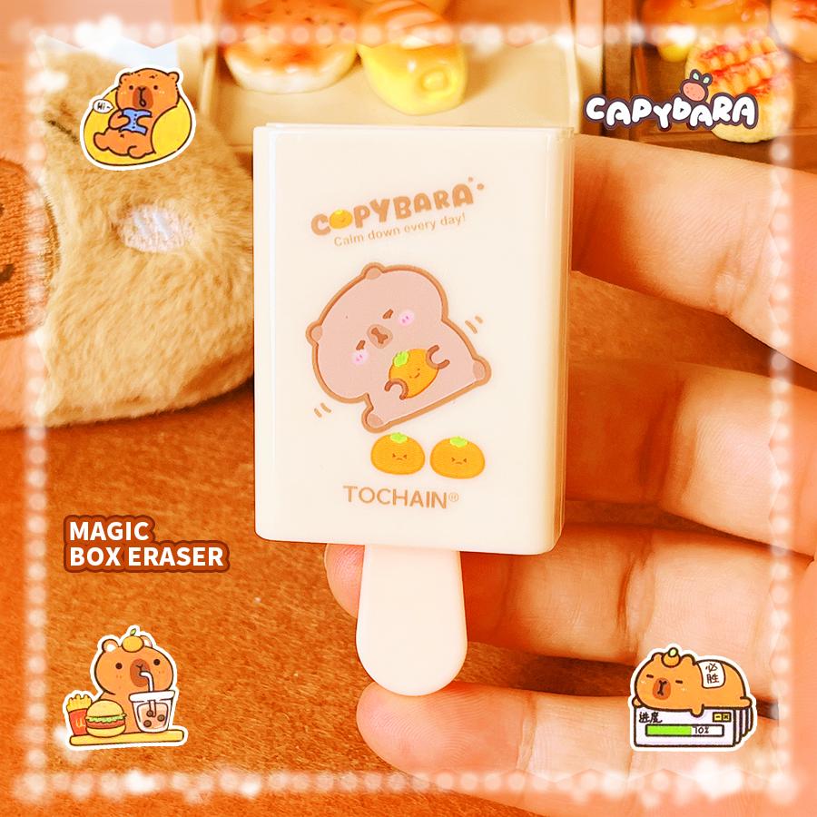 Aesthetic stationery back to school supplies Kawaii Stationery items capybara Erasers rubber school stationery accessories