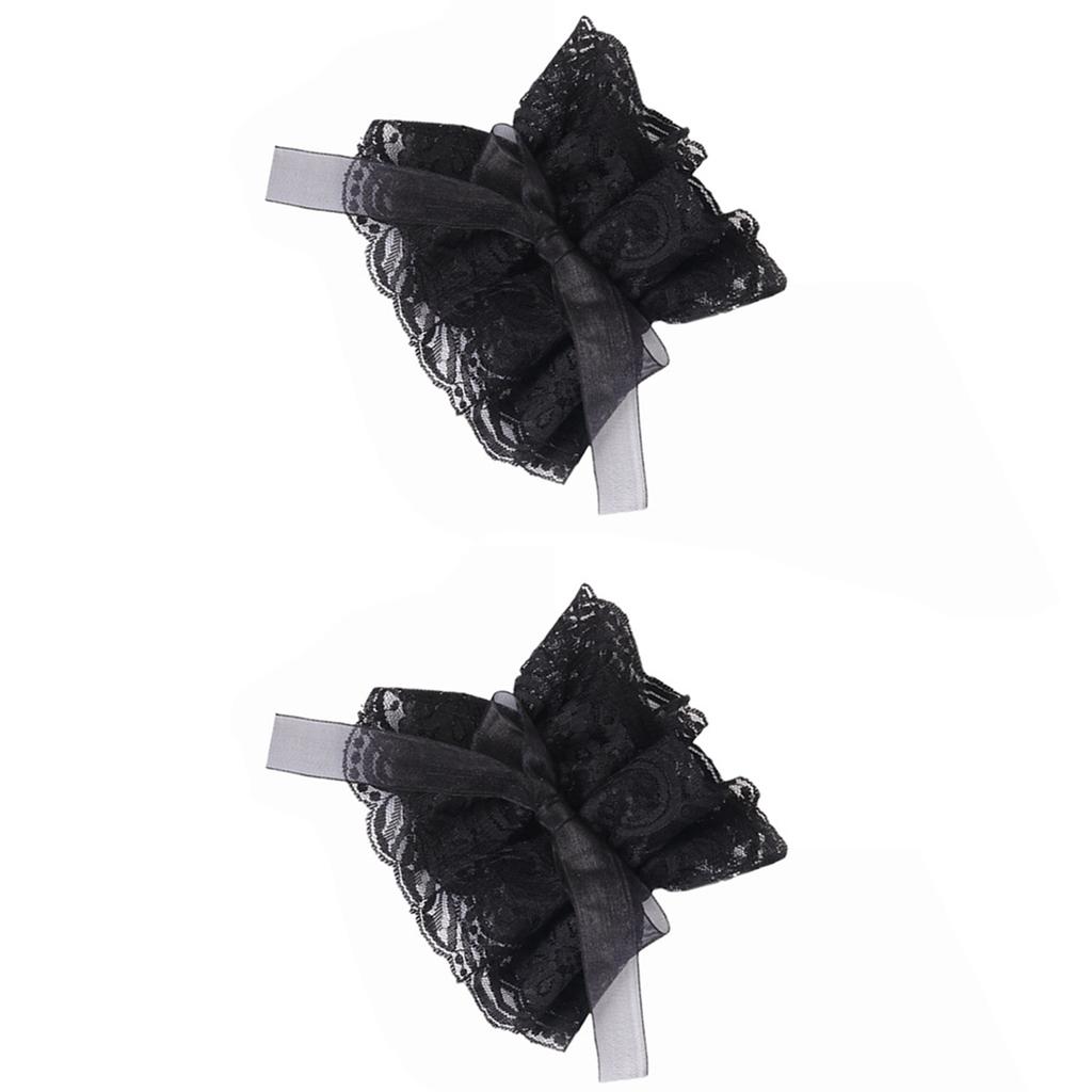 Halloween Kostüm Falsche Manschetten und mehrstufiges Rüschen-Spitzen Kolonial Jabot Kragen Set Viktorianische Koloniale Halsbedeckung für Partys