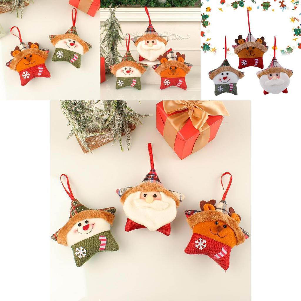 Unique Plush Christmas Ornaments With Santa Snowman And Reindeer Designs Perfect For Holiday Celebrations