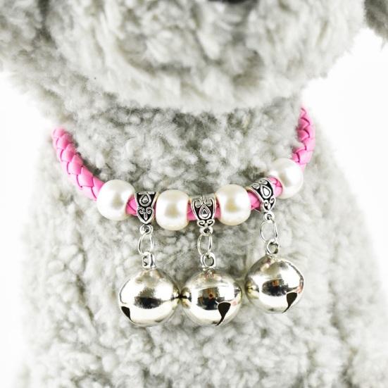 Yousheng Pet Collar Exquisite Pet Neck Circle Adjustable Cats Dogs Necklace with Removable Bell Pendant Pet Supplies