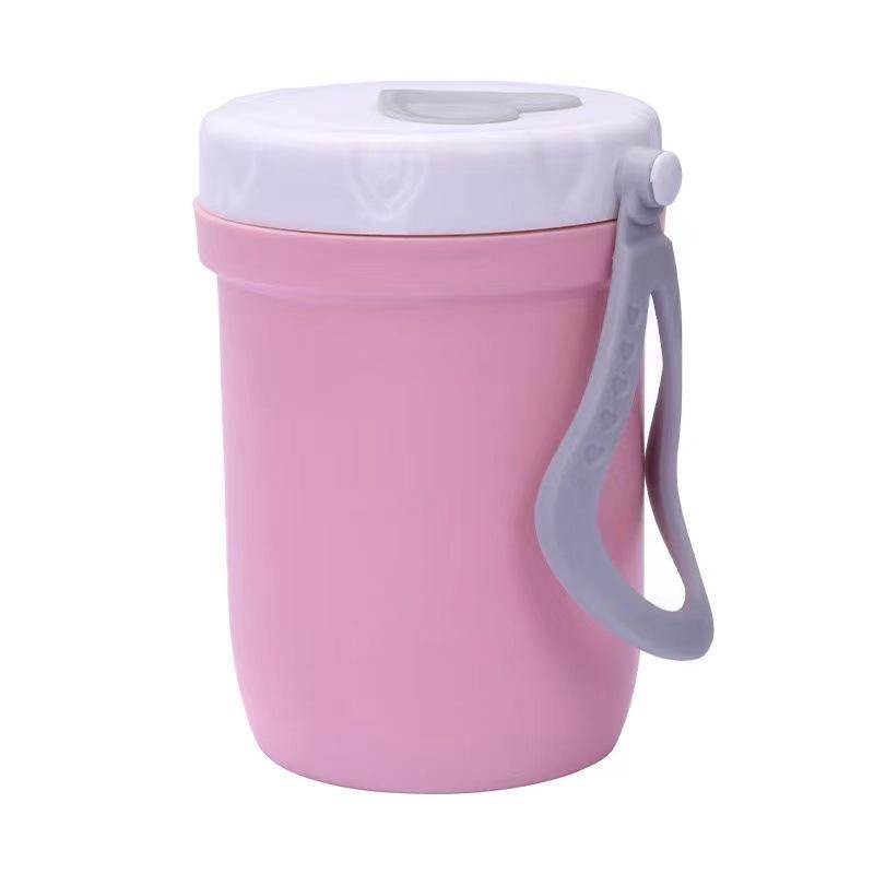 Student Insulated Double-layer Breakfast Cup - Microwaveable Water Cup - Oatmeal Cup - Milk Cup - Soup Cup - with Lid