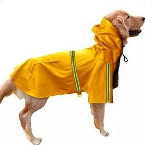 Waterproof Raincoat with Reflective Strips for Large Dogs (Golden Retriever, Samoyed)