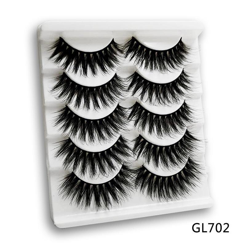 

20 Pairs/5Pairs Fake Eyelashes Fluffy Mink Lashes Makeup Eyelash Extensions Beauty Faux Cils Naturel Lash Extension