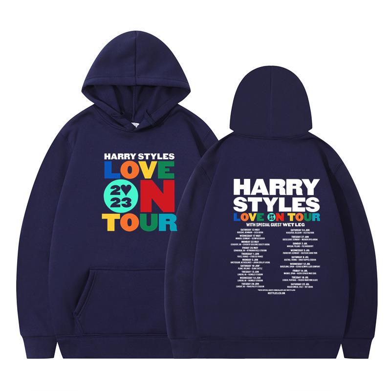 SS26 New Arrivals: Harry Styles Print Unisex Loose Casual Fleece-Lined Hoodie
