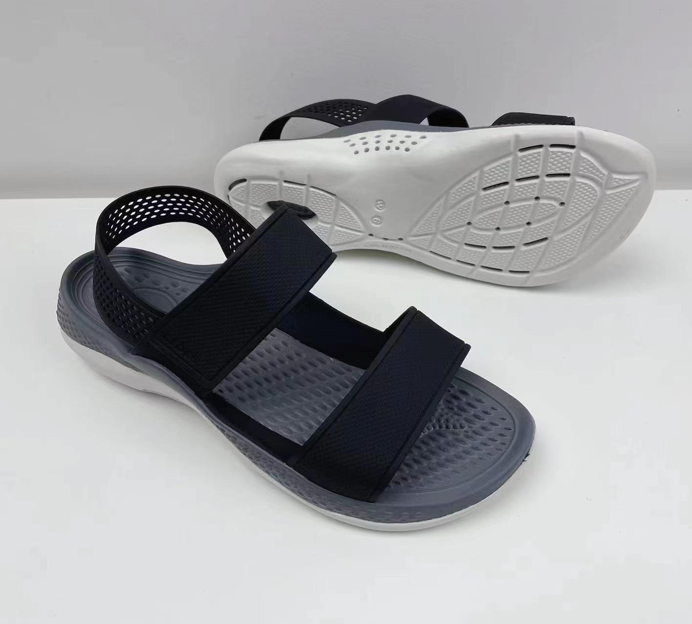 

Новые женские сандалии Kroger эластичные липучки пляжные плоские нескользящие уличные повседневные пляжные туфли W9