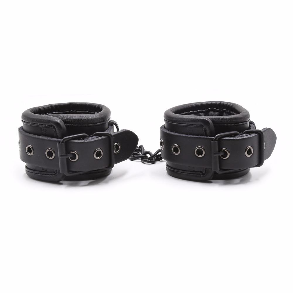 Thierry Weiches Echtes Leder Bondage Optionale Handschellen Halsband Handgelenk Knöchel Manschetten für Fetisch Erotische Erwachsenenspiele Paar Sexspielzeug