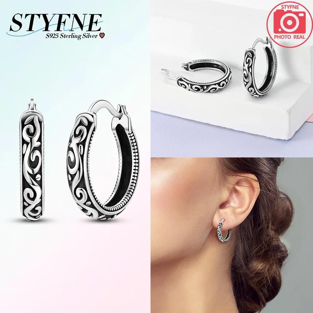 

925 Silver Love Heart Colored Zircon Star Earrings Simple Circular Women s Earrings Women Jewelry Valentine s Day Gifts