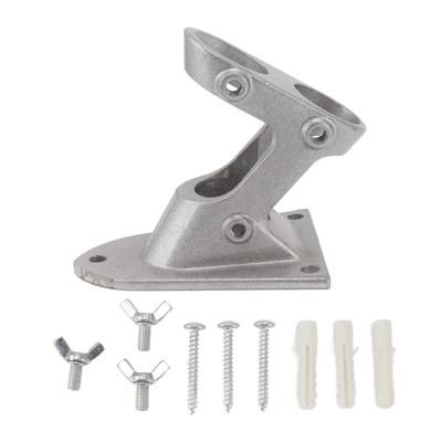 Flag Pole Holder Bracket Aluminum Alloy Double Hole Rustproof Thickening Heavy Duty Flag Holder for