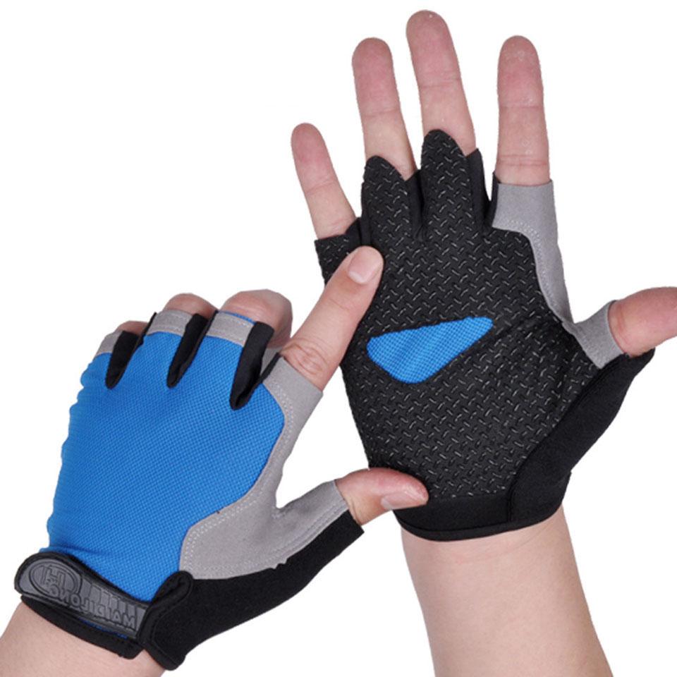 1 Pair Sports Half Finger Gloves Outdoor Cycling Fitness Training Breathable Shock Absorbent Non-Slip Climbing Half Gloves Unisex