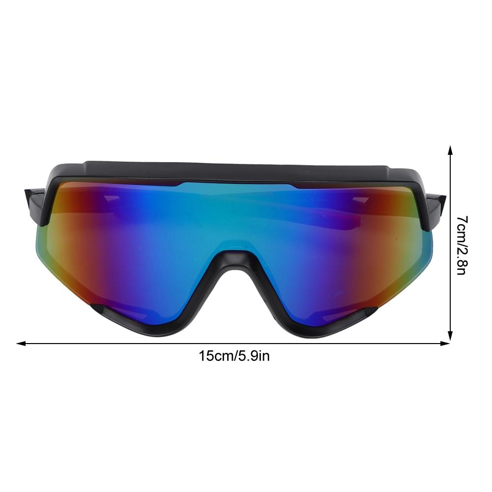 Outdoor Sports Glasses Windproof Cycling Goggles Bicycle Sunglasses for Women Men(Black Red Frame Green Lens )