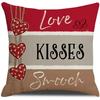 Valentine's Day Pillowcase Linen Printed Love Cushion Pillow Home Sofa Decoration New Style Pillowcase