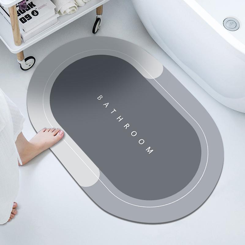 Super Absorbent Bath Mat Rubber Bathroom Rug Non-slip Entrance Doormat Nappa Skin Floor Mats Toilet Carpet Kitchen Area Rugs