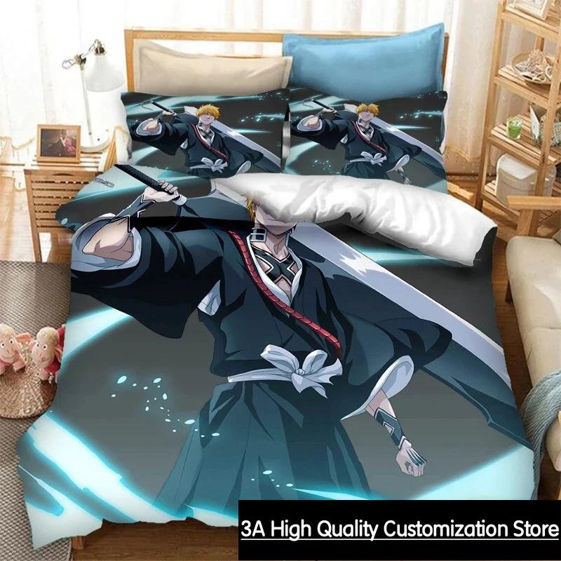 Comforter Anime Bleach Thousand-Year Blood War Bedding Set Double Twin King Comforter Boys Girls Adults Bedroom
