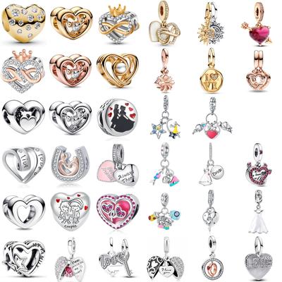 New Valentine'S Day Charm Arrow Pierces The Heart Pendant Forever Love Bead Fit Original Bracelet Diy Accessories Jewelry Gift
