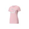 (WMNS) Classics Logo Tee Big Logo Printing Sports Short Sleeve Pink Women's 536351-16