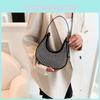 Chic Silver Crescent Bag For Women Featuring Soft Pu Material And Sleek Street Style Ideal For Daily Outfits