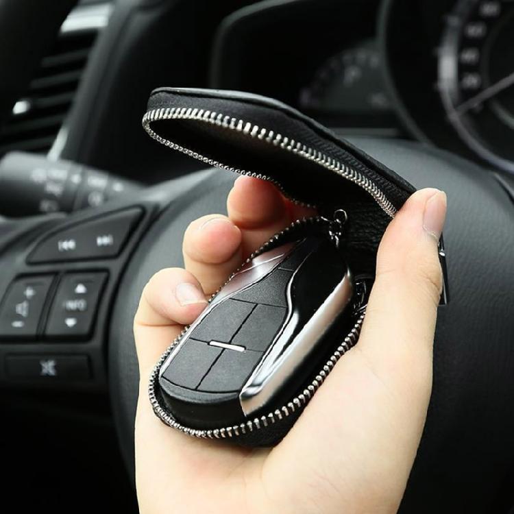 Leather Car for Key for Case Car for Key for Case Cover for Shell with Zipper Un