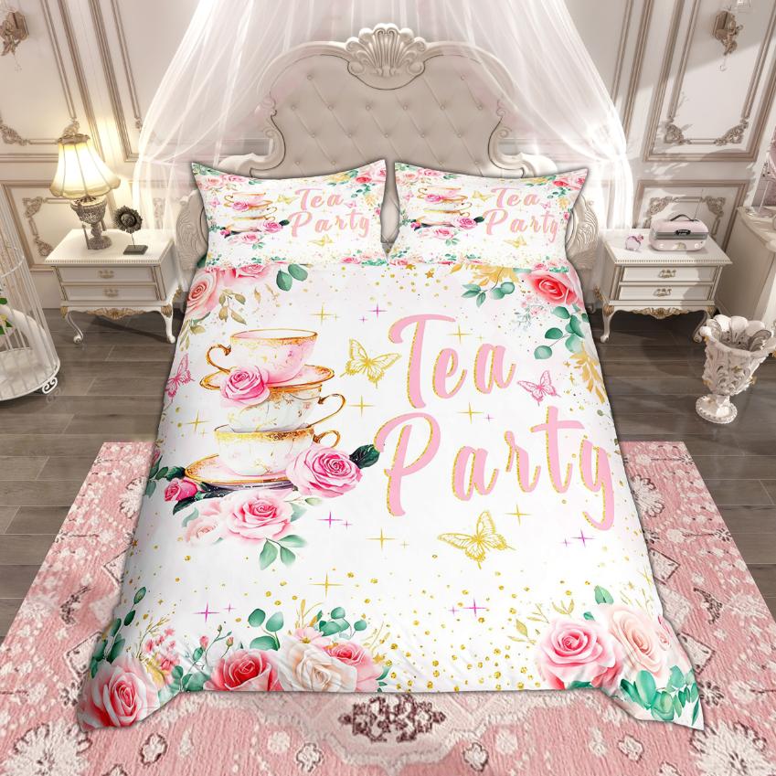 Comforter Homewish Romantic Paris Eiffel Tower Bedding Coffee Cafe Set