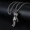 Trendy Titanium Steel Men's Dog Tag Necklace - Hip-Hop Style Pendant Chain