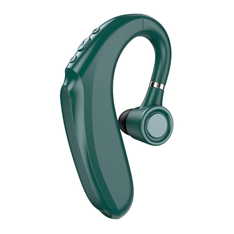 

Q12 300mAh Battery Single Ear Bluetooth-compatible Headset Business Sports Wireless Music Call Earhook Earphone Green