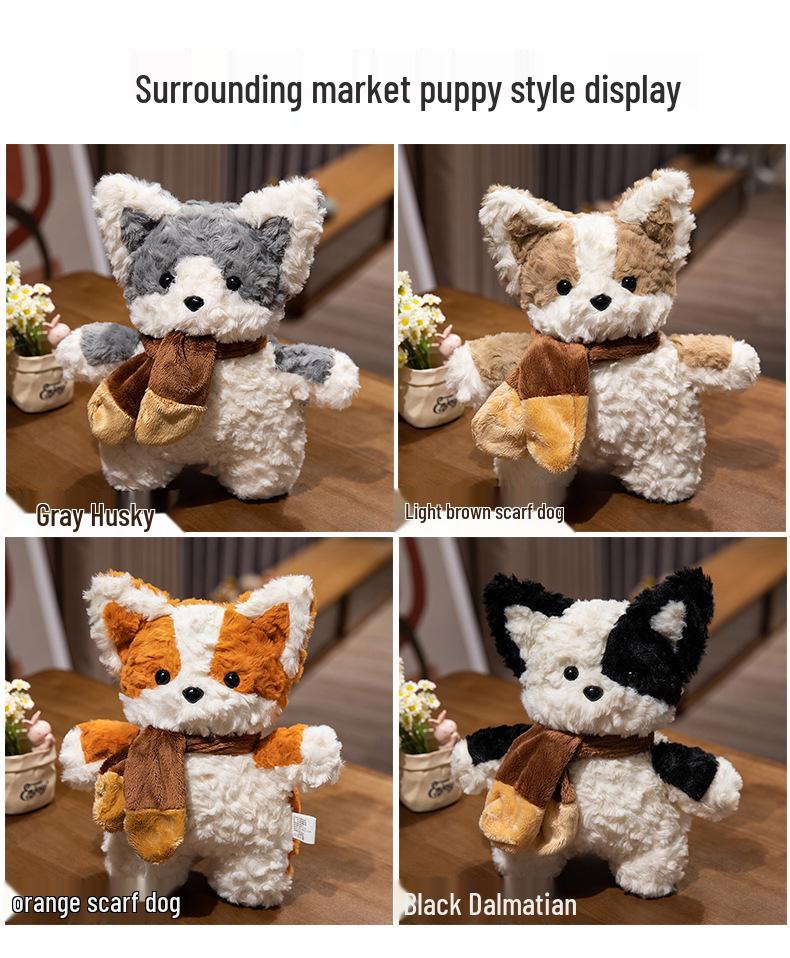 Adorable Corgi Puppy Plush Scarf Doll - Perfect Birthday Gift for Girls