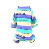 SMALLLEE_LUCKY_STORE Dog Clothes, Spring/Summer Coveralls, Border Pattern Rompers, Puppies, Small Dogs, Super Small Dogs, Colorful Striped Pajamas,
