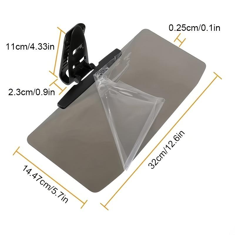 

Day Night Polarized Sun Visor for Car,Anti-Glare Clip-On Visor with Adjustable Angle,Universal Acrylic PMMA Sun Blocker for All