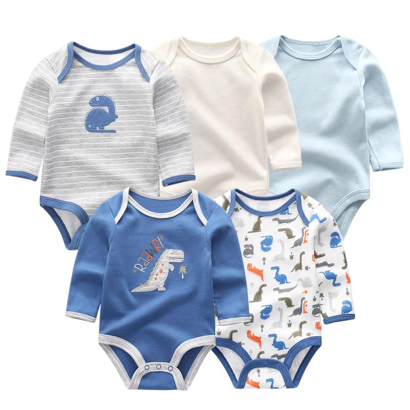 KIDDIEZOOM 5 Stück Baby Jungen Body Langarm Baumwolle Baby Junge Mädchen Kleidung Neugeborene Onesies Infantil Kleidung