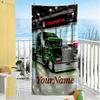 Peterbilt Heavy Trucks Personalized Text Beach Towel Super Soft & Absorbent Suitable for Sports Travel Swimming Yoga Bathroom Beach And Pool