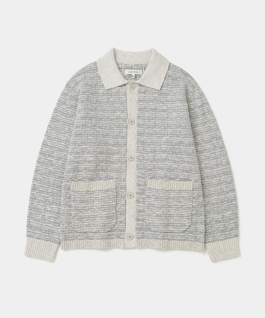 Uniform Bridge Tweed Knit Cardigan Gray