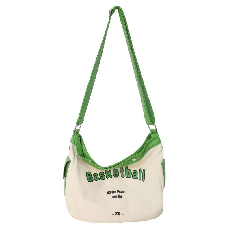 Children's bag fashion letter canvas messenger bag trendy cool boys and girls large capacity lightweight shoulder bag