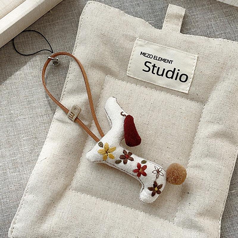 Animal Keychain Cute Cartoon Bear Pendant Soft Cute Three-Dimensional Fabric Small Animal Keychain Bag Pendant Accessories A19