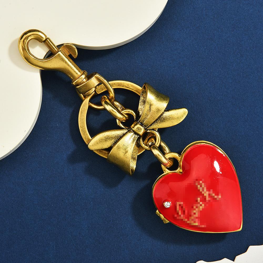 Love Can Open The Photo Frame, Bag, Keychain, Red Peach Heart Pendant, Accessories Ins Wind.
