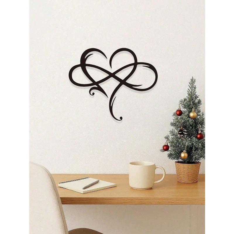 Gothic Heart Metal Wall Art Dark Romance Infinity Decor Halloween Christmas Gift