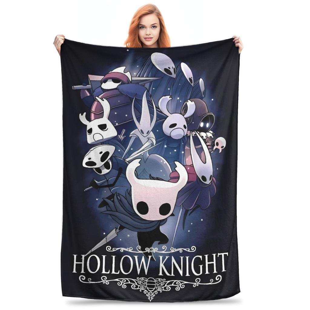 Hollow Knight Fashion Digital Printed Blanket Warm Soft Plush Throw Blanket For Students Living Room Flannel Bedspread Bed Cover