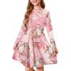 Girls' Princess Dress - Long Sleeve A-Line T-Shirt Dress Christmas Day